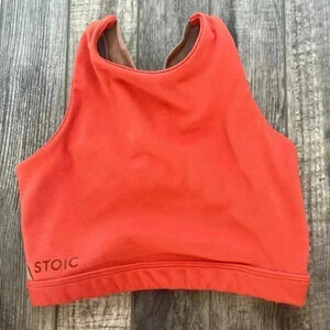 Stoic women’s activewear sports bra orange and tan XS women’s athletic workout